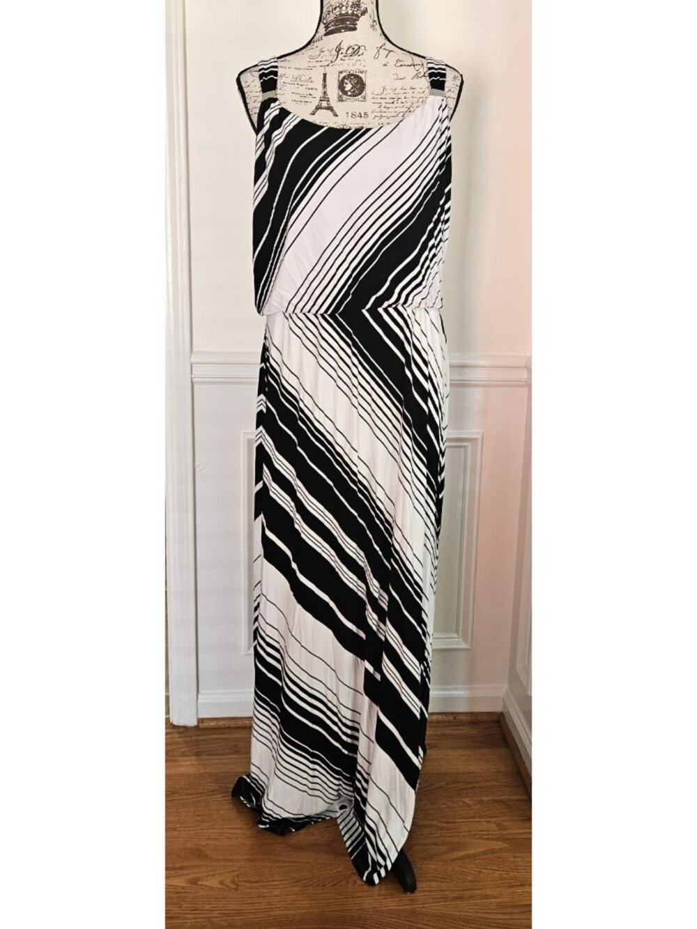 White House Black Market XL Sundress Striped Maxi Dress NG1-315